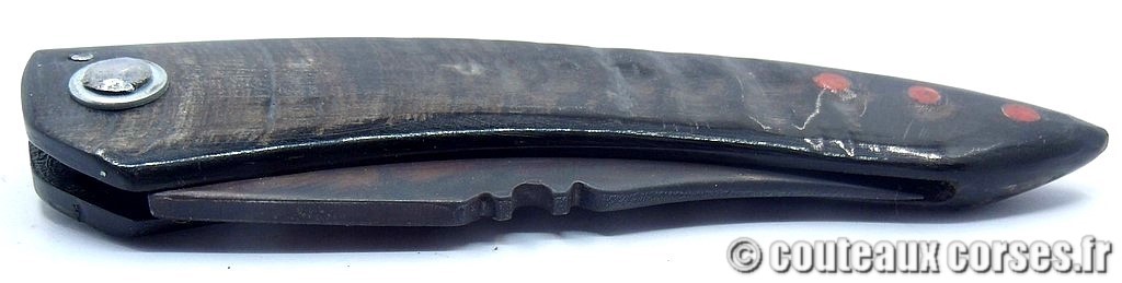 Curnicciolu lame acier inox trempe douce 3.0 mm manche bouc-DPPMDF854-3