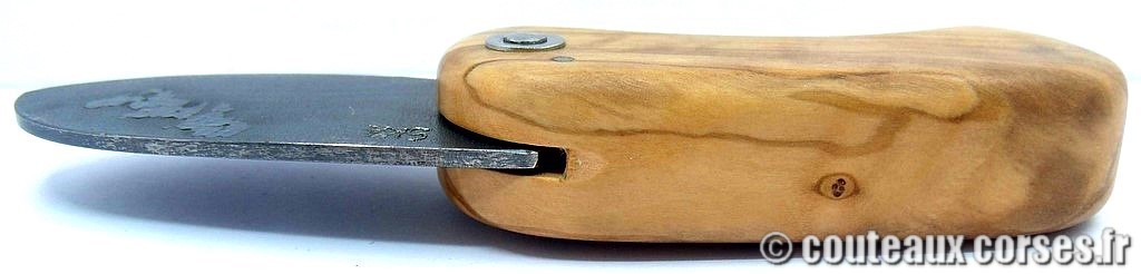"Corsican Bulldog" acier damas ""Corsican Bulldog" acier carbone et olivier-SQMHN751.-7.jpg