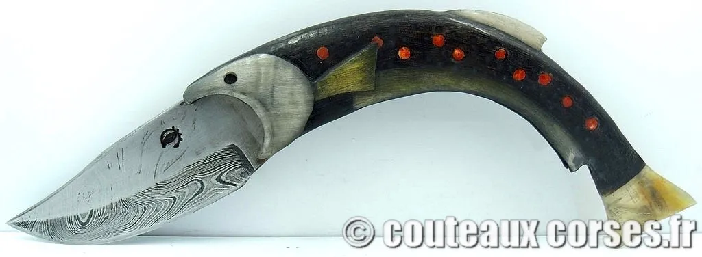 Couteau artisanal corse, Vellutini cc2 couteau_corse_vellutini_belier_et_damas_TNUY754_2