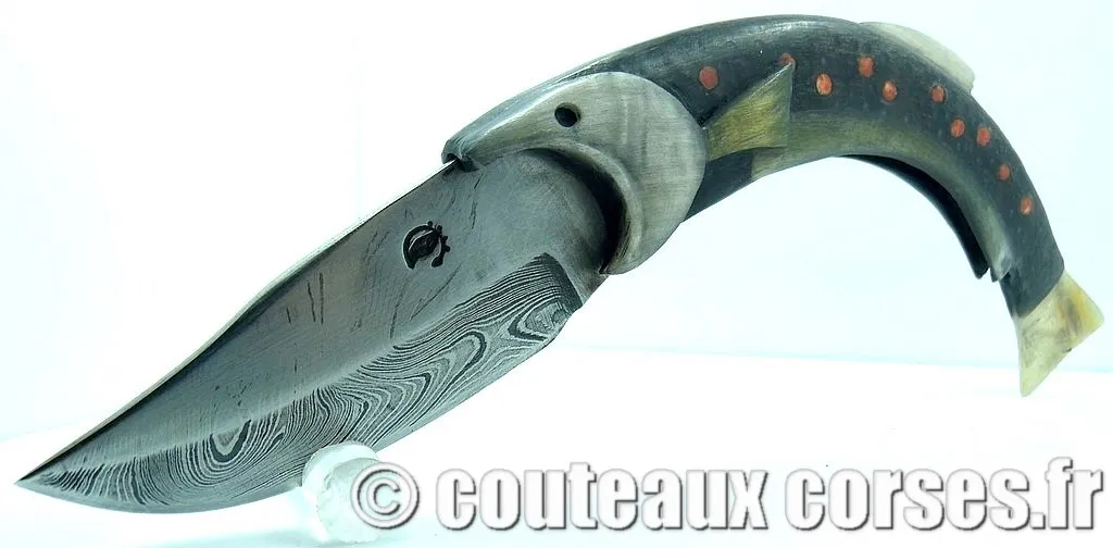 Couteau corse damas, A Vellutini couteau_corse_vellutini_belier_et_damas_TNUY754-1